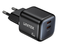 Unitek Ładowarka sieciowa 2-portowa GaN 45W czarna - 1540408 - zdjęcie 1